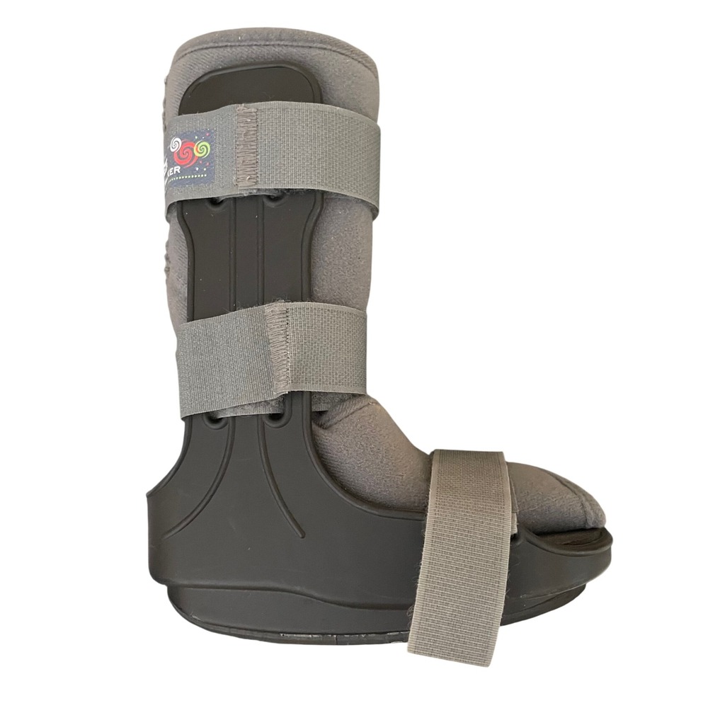 Breg Mini Walker Pediatric Walking Boot Gray Kids Orthopedic Support Brace
